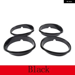 シボレー コルベット C6 2005-2013 ABS ブラック/リアテールランプ 装飾リングアクセサリー カスタムパーツ アクセサリー 交換用部 - black