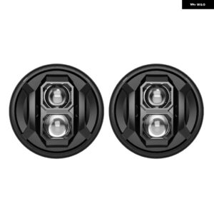ジープ 2X 車 7インチ LED ヘッドライト HI-LO JK TJ オフロードディフェンダー ハマー 4X4 スズキ サムライ ヘッドランプ 7インチ H4 LED - 2pcs Black2