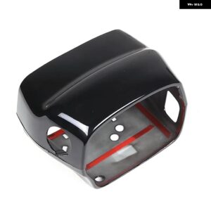 シボレー コルベット C6 2005-2013 ABS カーボンステアリングホイール ステアリングコラムベースカバー 装飾ステッカー アクセサリー - black