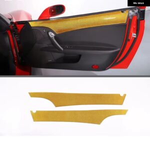 シボレー 2005-2013 コルベット C6 ソフトカーボンカースタイリングインナードアと窓エッジ装飾パネル ステッカー カーパーツ カスタムパ - carbon　fiber　yellow