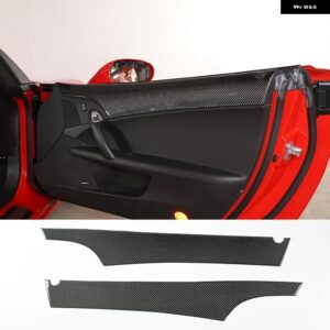 シボレー 2005-2013 コルベット C6 ソフトカーボンカースタイリングインナードアと窓エッジ装飾パネル ステッカー カーパーツ カスタムパ - carbon　fiber　black