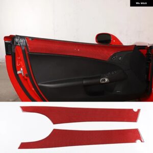 シボレー 2005-2013 コルベット C6 ソフトカーボンカースタイリングインナードアと窓エッジ装飾パネル ステッカー カーパーツ カスタムパ - carbon　fiber　red