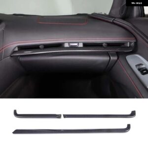 シボレー コルベット C8 Z51 Z06 2020-2023 ABS カーボン/レッドダッシュボードトリム ストリップインテリア アクセサリー - abs　carbon