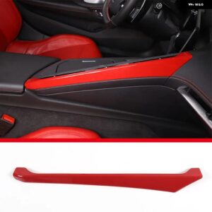 シボレー ABS カーボン コルベット C8 Z51 Z06 2020-2023 カーセンターコントロールサイド装飾フレームステッカー カーアクセ - style　a　red