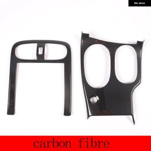 シボレー ABS レッド/カーボン コルベット C6 2005-2013 中央コントロールパネル カバー 装飾ステッカー カーアクセサリー カスタ - carbon　fibre