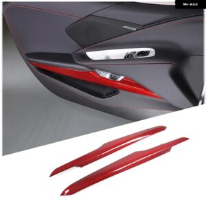 シボレー コルベット C8 スティングレイ Z51 Z06 2020-2023 内側のドア装飾ストリップステッカー インテリア アクセサリー カス - real　carbon　fiber2