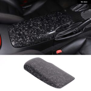 シボレー ABS カーボン/マットブラック コルベット C6 2005-2013 中央アームレスト ボックスカバー カーアクセサリー カスタムパー - forged　pattern