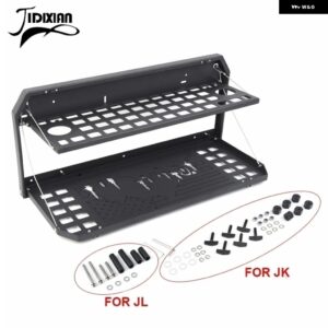 ジープ リアテールゲートトランク折りたたみ 収納 ラック ラングラー JK JL 2007-2018-24 アップ カスタムパーツ アクセサリー 交換用部品 - b