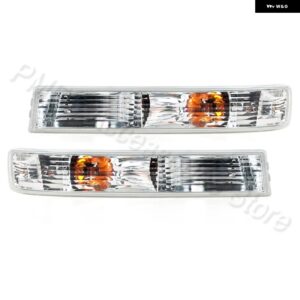 シボレー 1ペア フロントバンパー フォグランプ ウィンカーライト ランプ エクスプレス GMC サバナバン 2003-2014/2023 GM2 - white　with　bulb