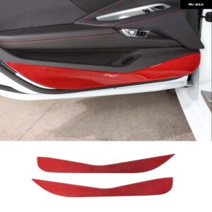 シボレー 2個 ソフトカーボンドアアンチキックパネル カバー トリム コルベット C8 Z06 Z51 2020-2023 カスタムパーツ アクセ - style　b