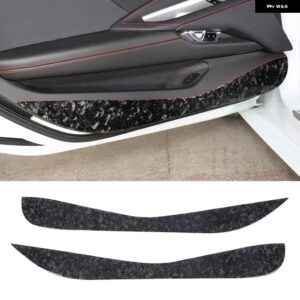 シボレー 2個 ソフトカーボンドアアンチキックパネル カバー トリム コルベット C8 Z06 Z51 2020-2023 カスタムパーツ アクセ - style　c