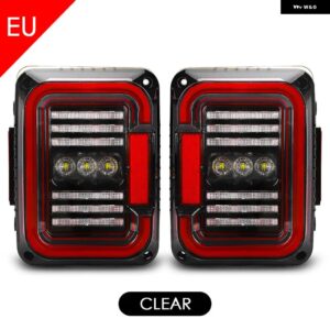 ジープ LED テールライト ラングラー JK テールライト ブレーキ ライト ターニングライト ランニングライト リバースライト カスタ - EU version clear