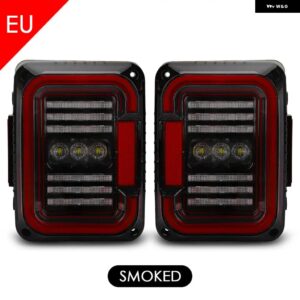 ジープ LED テールライト ラングラー JK テールライト ブレーキ ライト ターニングライト ランニングライト リバースライト カスタ - EU version smoke