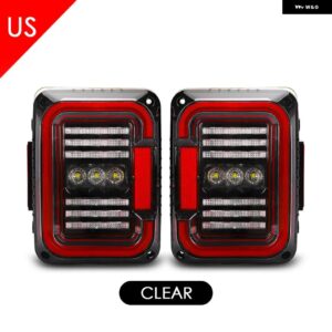 ジープ LED テールライト ラングラー JK テールライト ブレーキ ライト ターニングライト ランニングライト リバースライト カスタ - US version clear