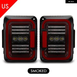 ジープ LED テールライト ラングラー JK テールライト ブレーキ ライト ターニングライト ランニングライト リバースライト カスタ - US version smoke