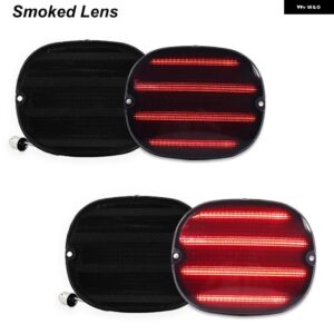 シボレー 4個 フル LED HALO VETTE テールランプ アセンブリ ハイパーフラッシュバイパスハーネス付き 1990-1996 C4 コ - smoked　lens