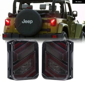 ジープ スモーク LED テールライト ラングラー JK 2007-2017 リア LED テールライト ブレーキ リバース ライト ウィンカー ストップランプ