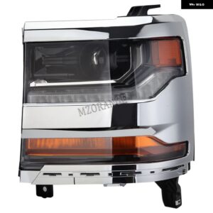 シボレー シルバラード 2016 2017 2018 HID キセノンヘッドライト LED DRL フロントフォグランプ ウィンカーヘッドランプ - 1pc　Left　Silver