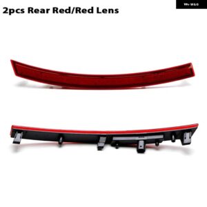 シボレー 2014-2019 コルベット C7 スモークレンズ フロントアンバーリアレッド LED サイド マーカー ウィンカーライト フェンダー - 2pcs　rear　red2