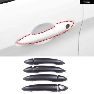 アルファロメオ ジュリア STELVIO 2015-2020 自動 ABS カーボン車外装ドア ハンドル グラブカバー トリムステッカー - A-With smart hole2