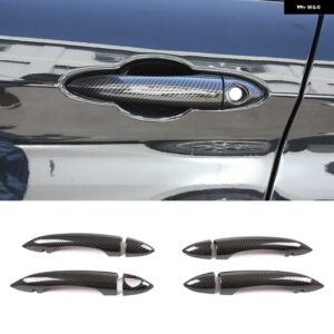 アルファロメオ ジュリア STELVIO 2015-2020 自動 ABS カーボン車外装ドア ハンドル グラブカバー トリムステッカー - B-No smart hole3