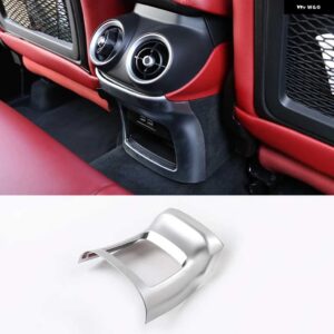 アルファロメオ リア空調ベント アウトレットフレーム カバー トリムステッカー STELVIO 2017-20 インテリア - Style B Silver