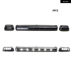 シボレー 3個 アンバー LED キャブルーフトップ マーカー ランニングライトスモークレンズ 2007-2013 シルバラード/GMC シエラ - smoked　white
