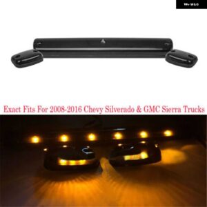 シボレー 3個 アンバー LED キャブルーフトップ マーカー ランニングライトスモークレンズ 2007-2013 シルバラード/GMC シエラ - smoked　amber