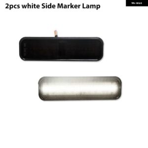 シボレー カマロ 1970-1977 車 LED フロント/リアバンパー サイド マーカー ウィンカーライト パーキングライトフェンダー フレアラ - 2pcs　white