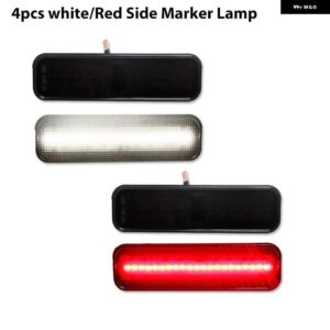 シボレー カマロ 1970-1977 車 LED フロント/リアバンパー サイド マーカー ウィンカーライト パーキングライトフェンダー フレアラ - 4pcs　white　red