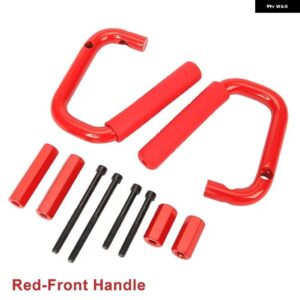 ジープ 合金カートップフロント/リア ハンドル グリップ ラングラー JK 2007-2017 用 カーインテリア - Red-Front Handle