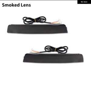 シボレー 2010-2017 エクイノックス レッド LED リアバンパー リフレクターテール ブレーキ ライト シーケンシャル ウィンカー リア - smoked　lens