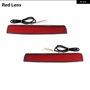 シボレー 2010-2017 エクイノックス レッド LED リアバンパー リフレクターテール ブレーキ ライト シーケンシャル ウィンカー リア - red　lens
