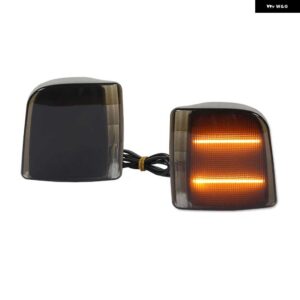 シボレー アストロ 1995-2005 GMC サファリ 1995-2005 ホワイト/アンバー LED フロントコーナーサイド マーカー パーキ - smoked　lens　amber