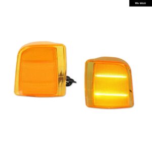 シボレー アストロ 1995-2005 GMC サファリ 1995-2005 ホワイト/アンバー LED フロントコーナーサイド マーカー パーキ - yellow　lens　amber
