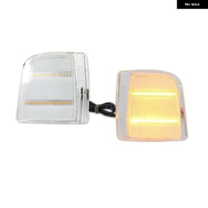 シボレー アストロ 1995-2005 GMC サファリ 1995-2005 ホワイト/アンバー LED フロントコーナーサイド マーカー パーキ - clear　lens　amber