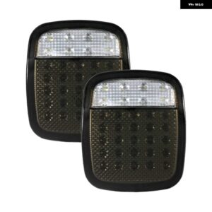 ジープ LED テールライト 33 LED リア ブレーキ リバース ウィンカーライト ラングラー YJ TJ JK CJ 用 - Black