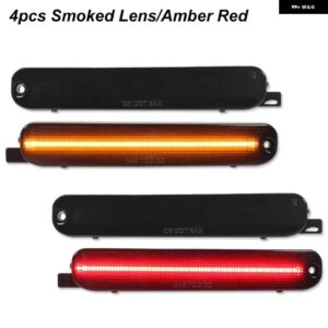 シボレー ル ミナ 1995-2001 モンテカルロ 1995-1999 車 LED フロントリア フェンダー サイド マーカー ウィンカーライト - 4pcs　amber　red2