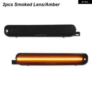 シボレー ル ミナ 1995-2001 モンテカルロ 1995-1999 車 LED フロントリア フェンダー サイド マーカー ウィンカーライト - 2pcs　smoked　amber