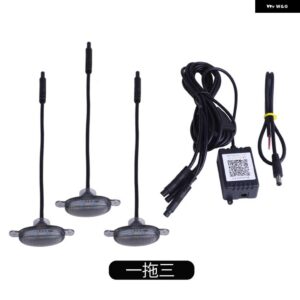 シボレー 3個 フロント車グリル LED ライトグリル トリムスモークレンズ シルバラード 1500 2016-21 - app　3　black
