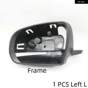 ジープ バックミラー カバー ブラックホワイトサイドガラスレンズフレームキャップ蓋 チェロキー17-21コンパス16-20 - 1　PCS　Left　L　Frame