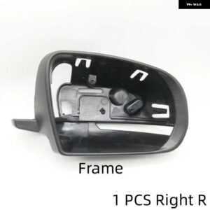 ジープ バックミラー カバー ブラックホワイトサイドガラスレンズフレームキャップ蓋 チェロキー17-21コンパス16-20 - 1　PCS　Right　R　Frame
