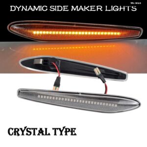 アルファロメオ 2個 ダイナミック LED サイド マーカーライト ウィンカー ウインカー インジケータ ランプ 159 スポーツワゴン TYP ボエラスパイダー TYP 939 - Dynamic Crystal Type