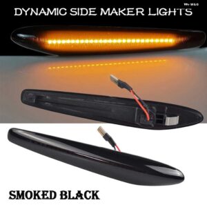 アルファロメオ 2個 ダイナミック LED サイド マーカーライト ウィンカー ウインカー インジケータ ランプ 159 スポーツワゴン TYP ボエラスパイダー TYP 939 - Dynamic Smoked Black