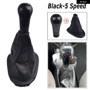 シボレー MT 5スピード スパーク 2011 2013-16 + カーギアシフトレバーノブ マニュアル ギアボックス ハンドボール - 1　set-black