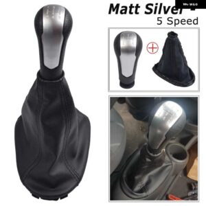 シボレー MT 5スピード スパーク 2011 2013-16 + カーギアシフトレバーノブ マニュアル ギアボックス ハンドボール - 1　set-matt　silver