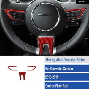 シボレー ステアリング ホイールトリムカーボン ステッカー カマロ 2010-15 ACCESSORI - d8