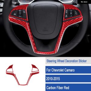 シボレー ステアリング ホイールトリムカーボン ステッカー カマロ 2010-15 ACCESSORI - d10