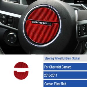 シボレー ステアリング ホイールトリムカーボン ステッカー カマロ 2010-15 ACCESSORI - d4