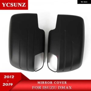 シボレー ミラー カバー いすゞ D-MAX DMAX 2012-19 TRAIBLAZER 2016 カー - black